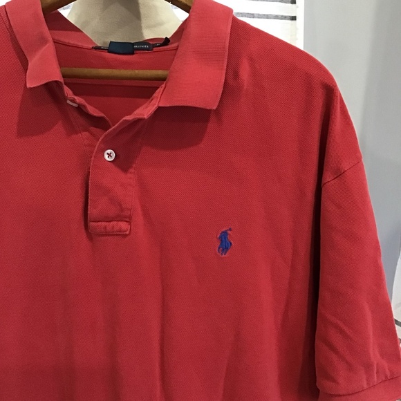 VTG Polo Ralph Lauren Men Size XXL Red Pima Cotton Striped  Polo Shirt Casual - Picture 2 of 8